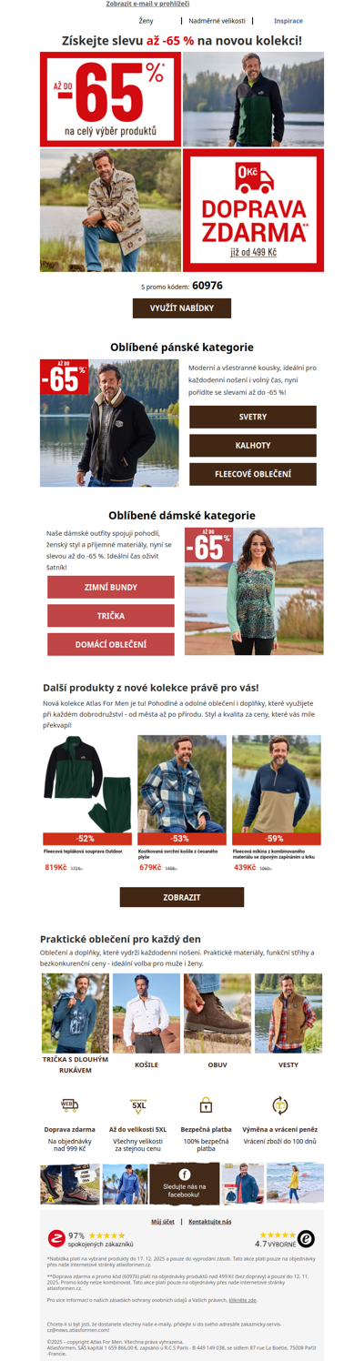 Dnes ušetříte: poštovné zdarma