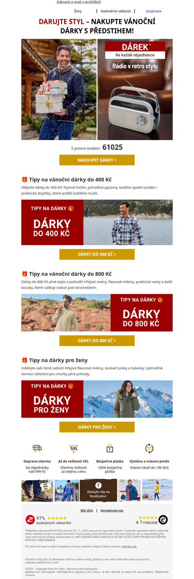 Tipy na dárky do 800 Kč + dárek pro Vás 🎁