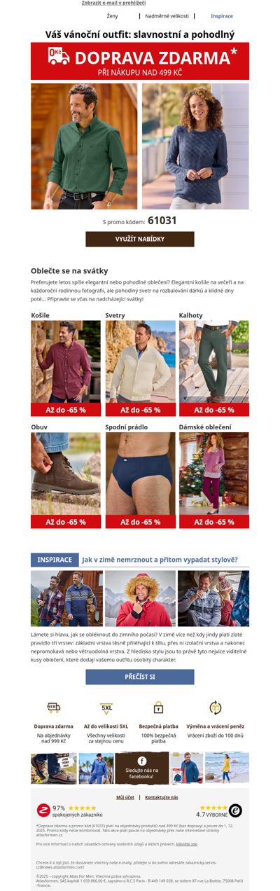 Doprava zdarma: nakupte za 499 Kč