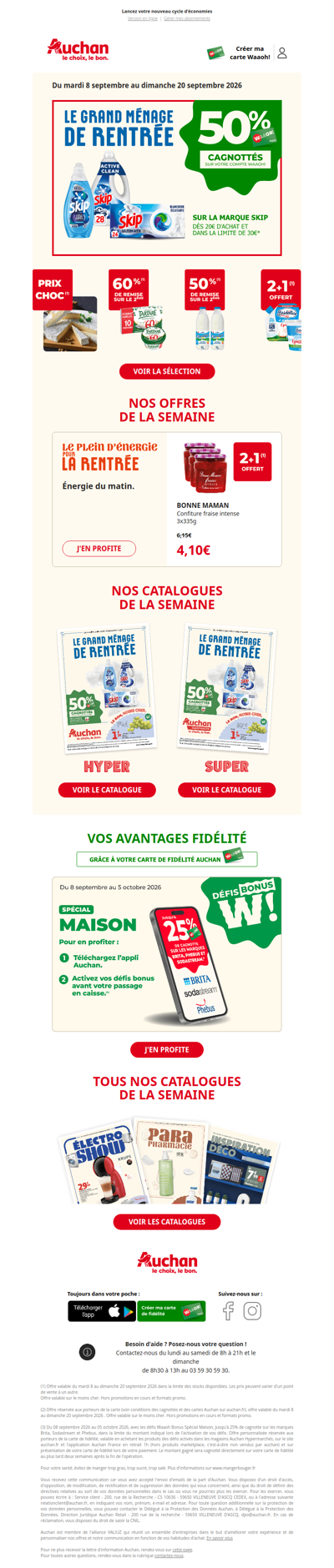 Offre éclatante : 50 % cagnottés sur la marque Skip ! ✨