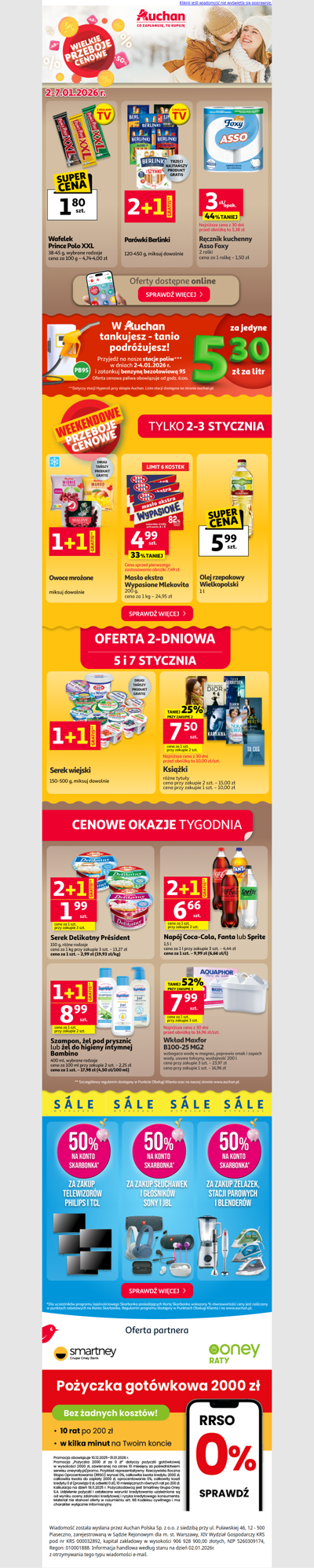📢52% TANIEJ, 1+1 GRATIS i wiele więcej! Sprawdź najnowsze oferty >>