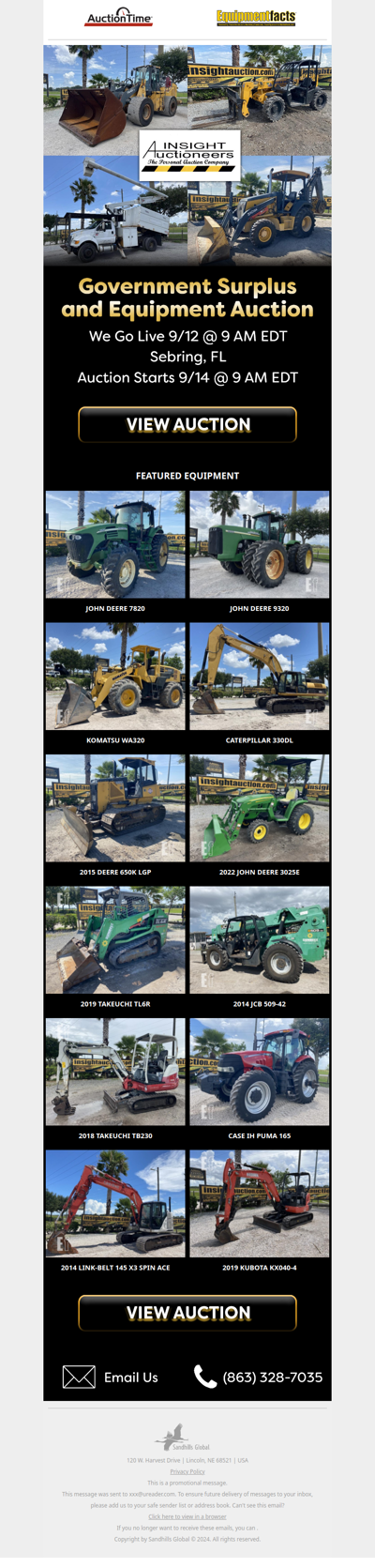 Government Surplus and Equipment Auction