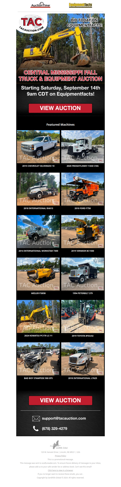 HUGE Equipment Sale in Central Mississippi!