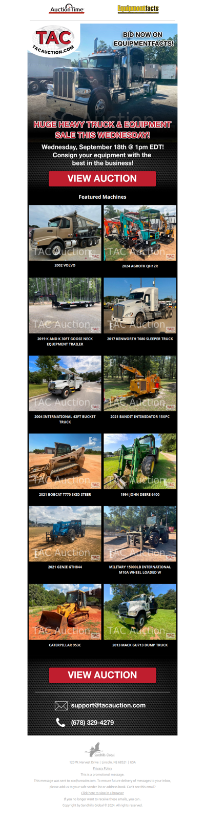 HUGE Heavy Truck & Equipment Sale This Wednesday!