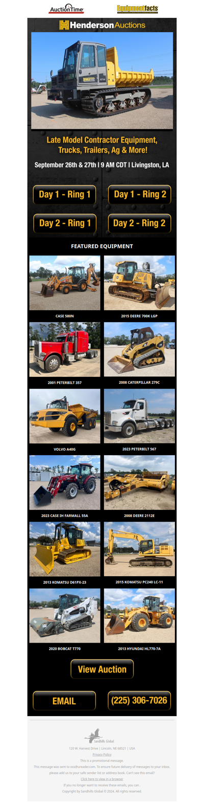 2-Day Fall Contractor's Live Auction