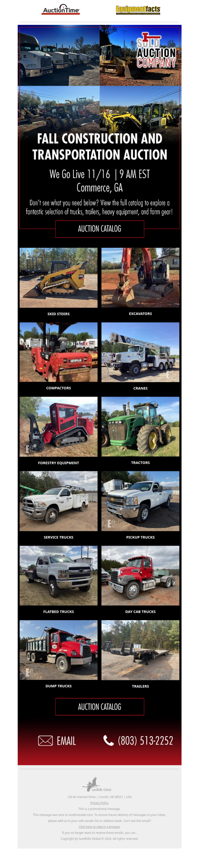 Fall Contractors Auction this Saturday!