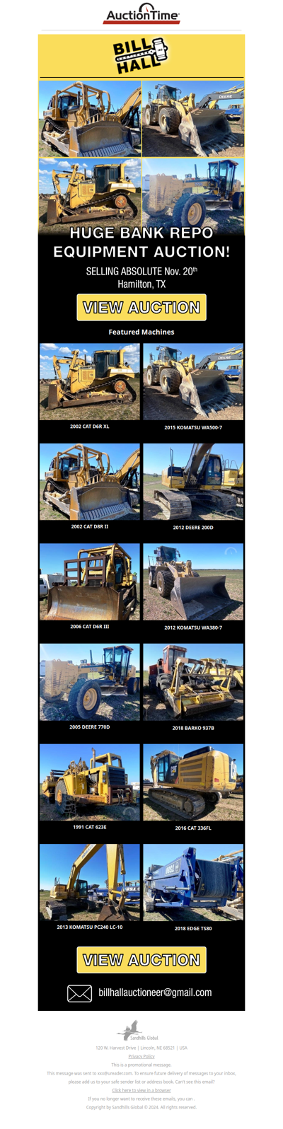 Absolute Huge Bank Repo Equipment Auction