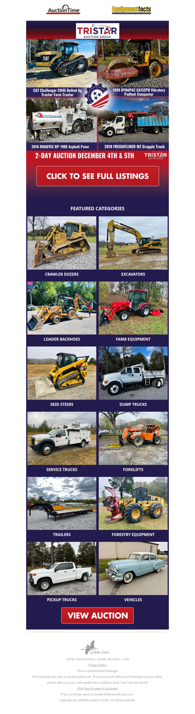 2-Day End of Year Equipment & Truck Savings!