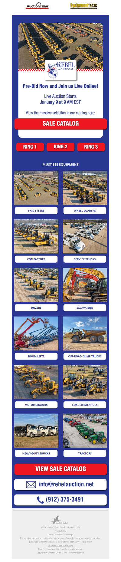 Mega Auction - 210+ Skid Steers, 130+ Excavators, 750+ Rolling Stock