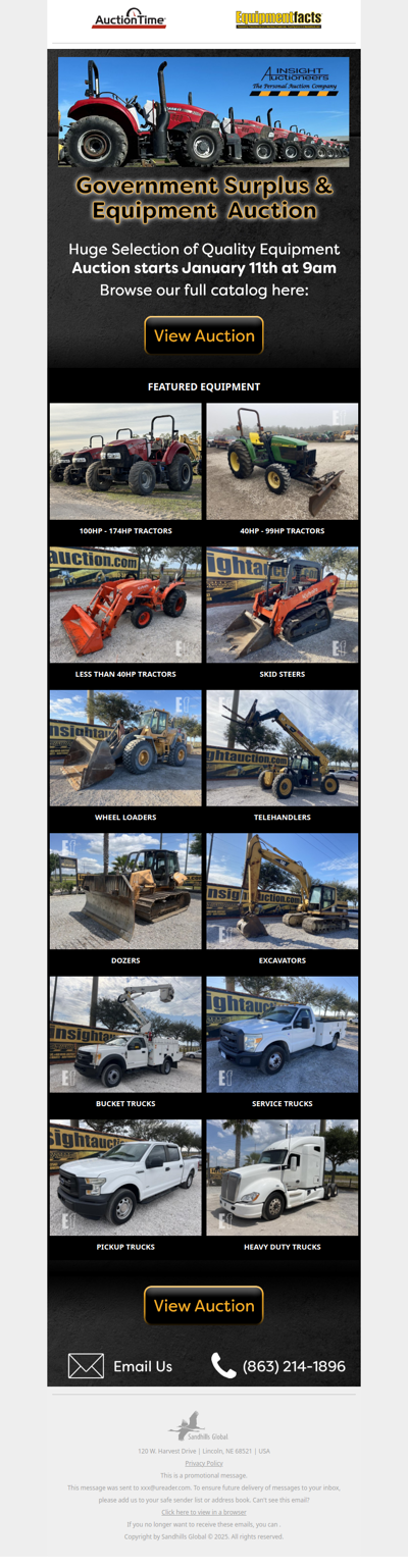 Government Surplus and Equipment Auction