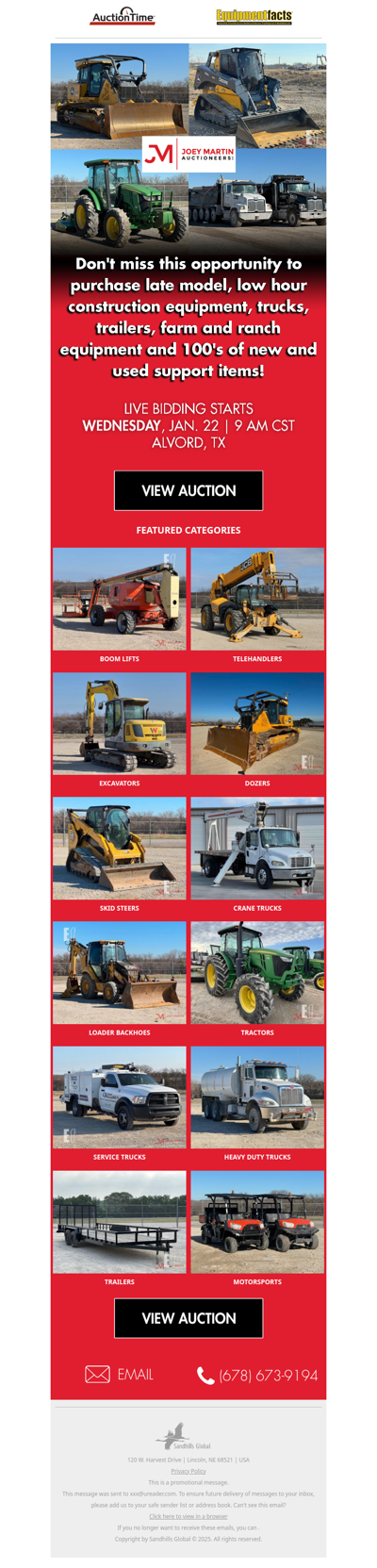 Only 2 Days Away! Heavy Equipment and Ranch Public Auction