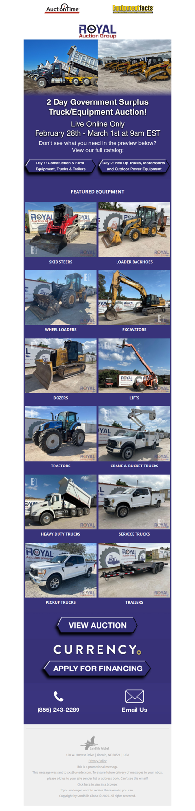 2 Day Government Surplus Truck/Equipment Auction!