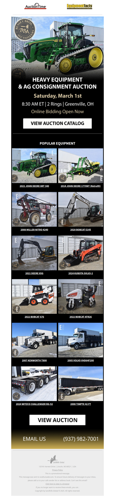 Ohio Heavy Equipment and Ag Consignment Auction This Saturday