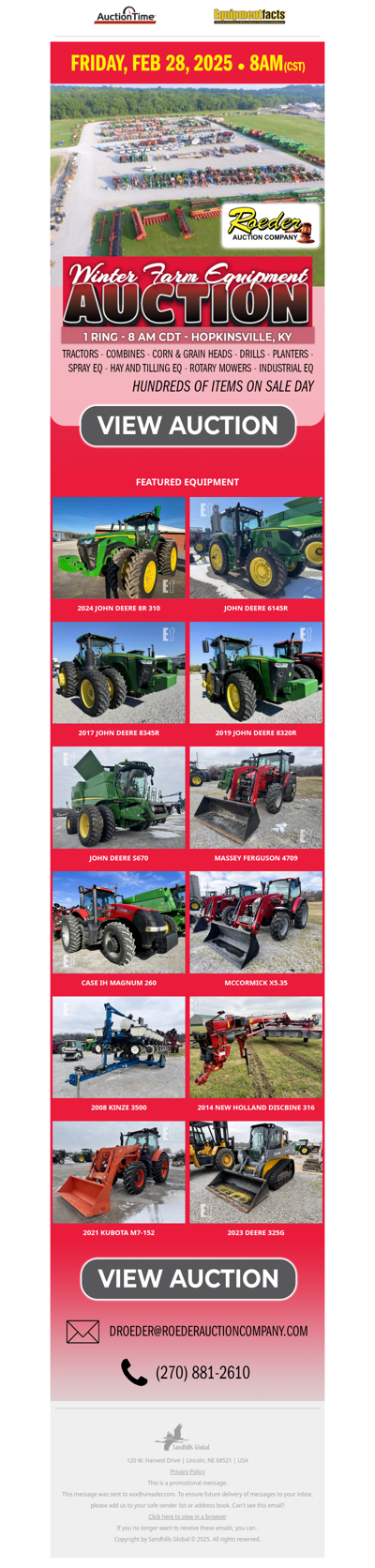 Roeder Auction Company - Winter Farm Equipment Auction - 100's of Items!