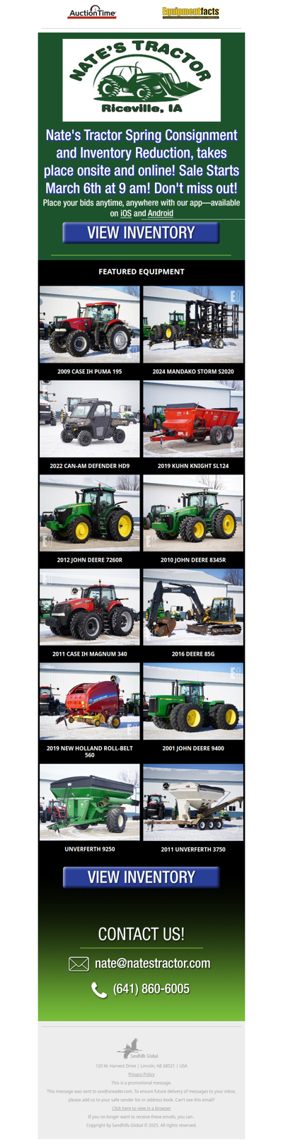 Check Out Nate's Tractor Spring Consignment And Liquidation Sale