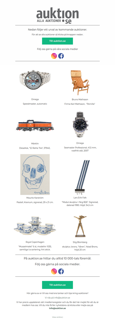 Utvalt av auktion.se | Kommande auktioner