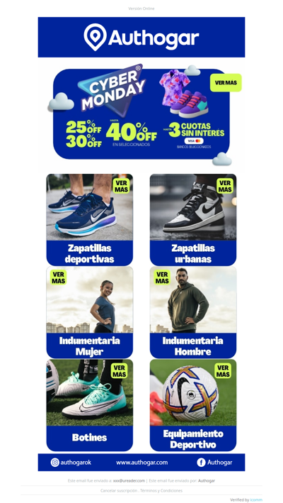 EL CYBER ESTA  🔥 HASTA 40%OFF EN INDUMENTARIA Y CALZADO DEPORTIVO!