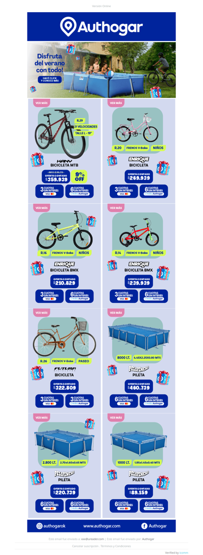 ESTE VERANO DISFRUTA DE TODAS TUS ACTIIVIDADES! BICIS Y PILETAS EN AUTHOGAR!🚴‍♀️🏊