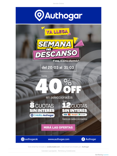 Ya llega!! Tu descanso soñado...ofertas imperdibles!