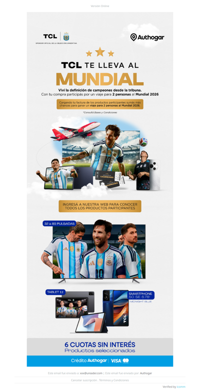 TCL te lleva al mundial!