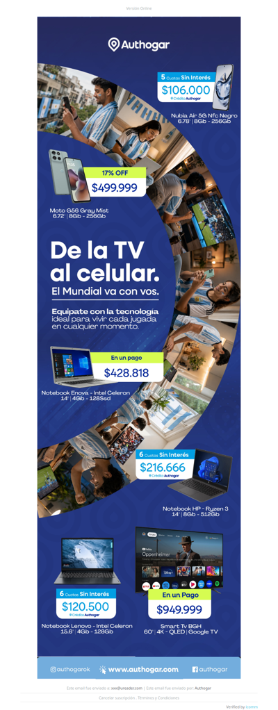 ¿Ya empezó el Mundial? ¡Conocé nuestras ofertas!