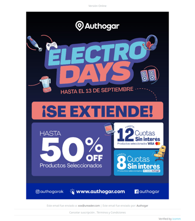 ¡SE EXTIENDE ELECTRO DAYS!