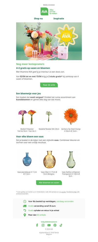 Lentedeals: tijd voor jouw dosis Vitamine AVA ☀️