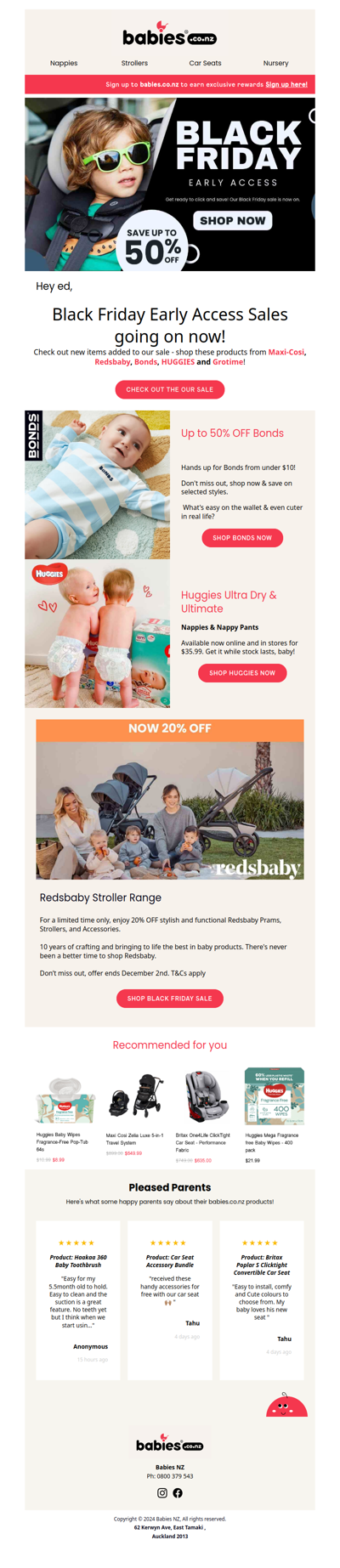 🤩New Early Access Black Friday Deals from MaxiCosi + Huggies + Redsbaby!