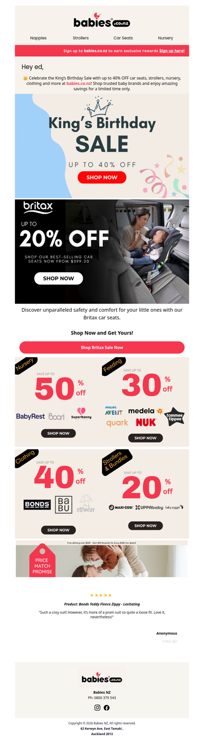 ed, Kings Birthday Sale: Don't Miss Out! 🎉