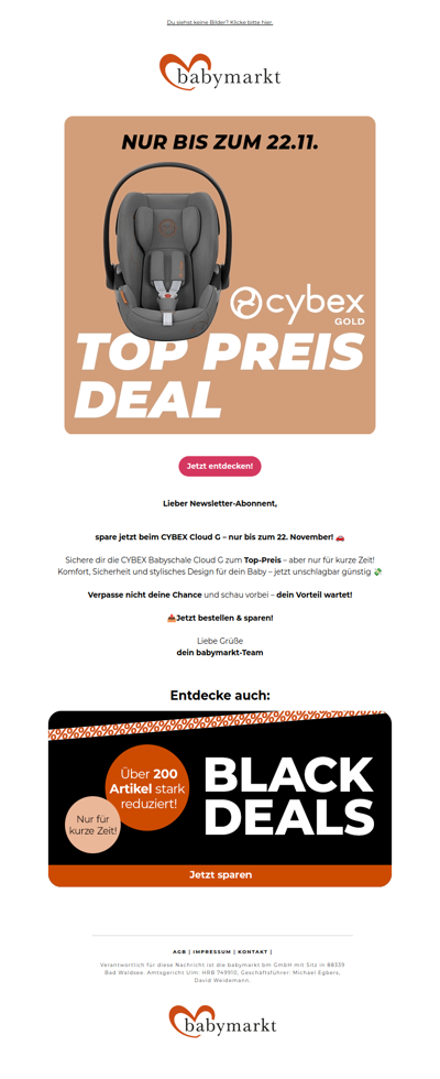 💖 Für dein Baby – CYBEX Cloud G zum Dealpreis