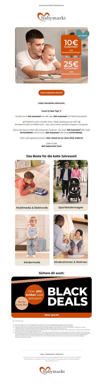 🎉 10€ & 25€ Gutschein für dich!