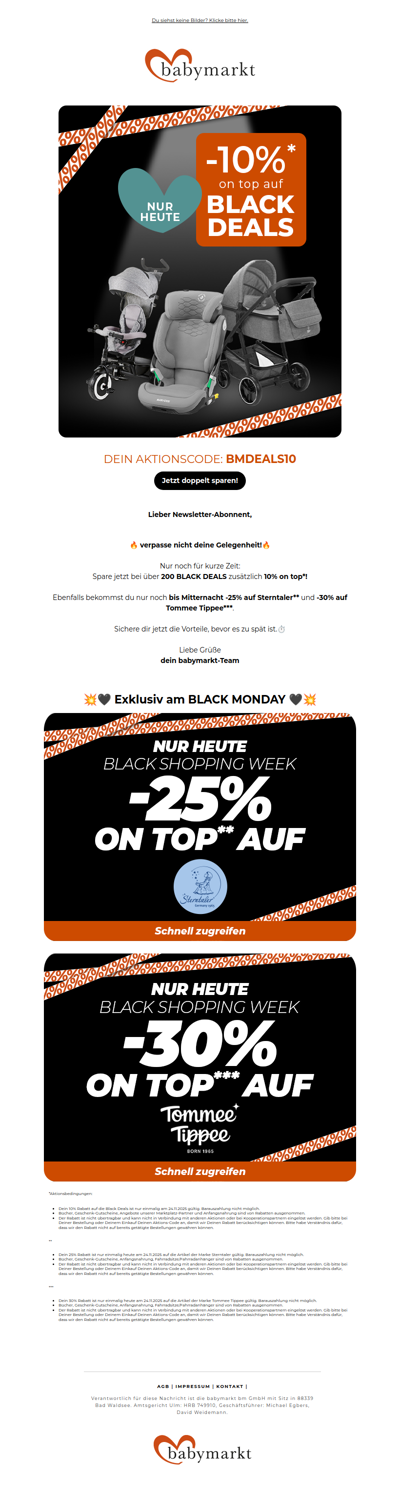 ⚡ NUR NOCH FÜR KURZE ZEIT: Black Deals + Extra 10%