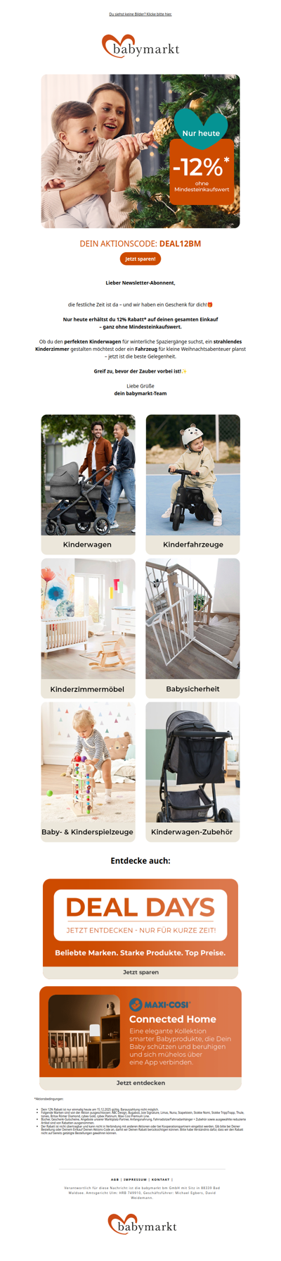 🎄Nur heute: 12% Weihnachtsrabatt – ohne Mindestbestellwert!