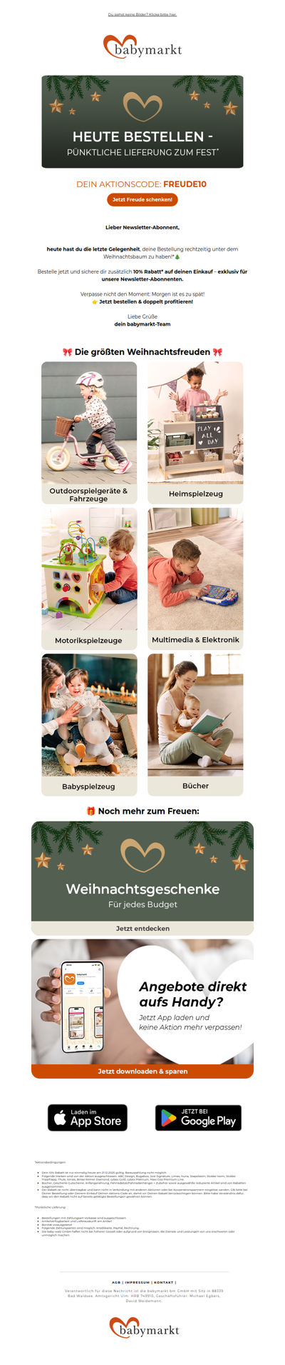 🎅 Letzte Chance: Lieferung vor Heiligabend!