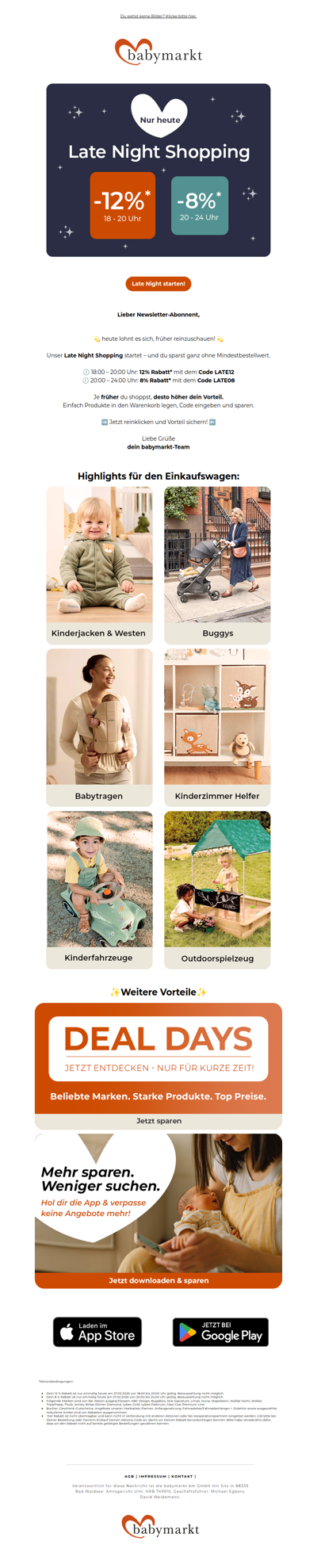 Late Night Specials – nur heute! ✨