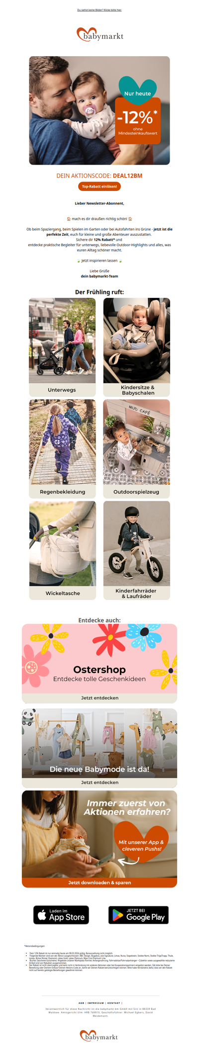 Nur heute: 12% Rabatt* ohne Mindesteinkaufswert!😍