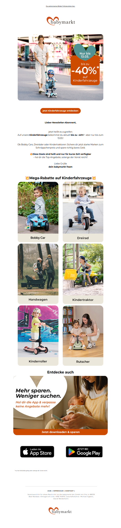 🔥 Bis zu –40%* auf Kinderfahrzeuge!