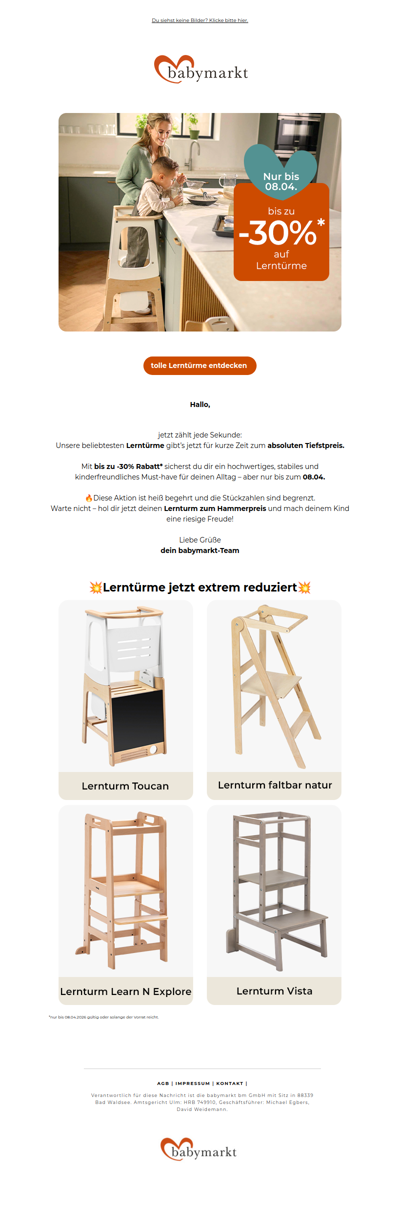 🔥 Bis zu –30%* auf Lerntürme – nur bis 08.04.!