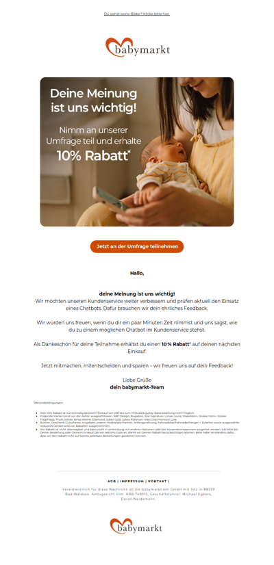 Deine Meinung zählt – und bringt dir 10 % Rabatt
