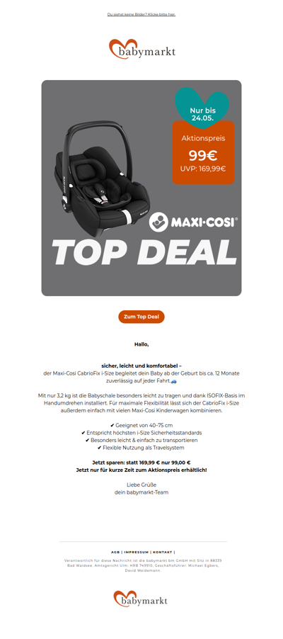 Top Deal: Maxi-Cosi CabrioFix!💥
