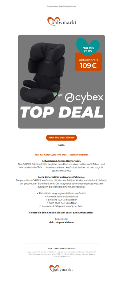 Top Deal: CYBEX® Kindersitz Solution X i-Fix!