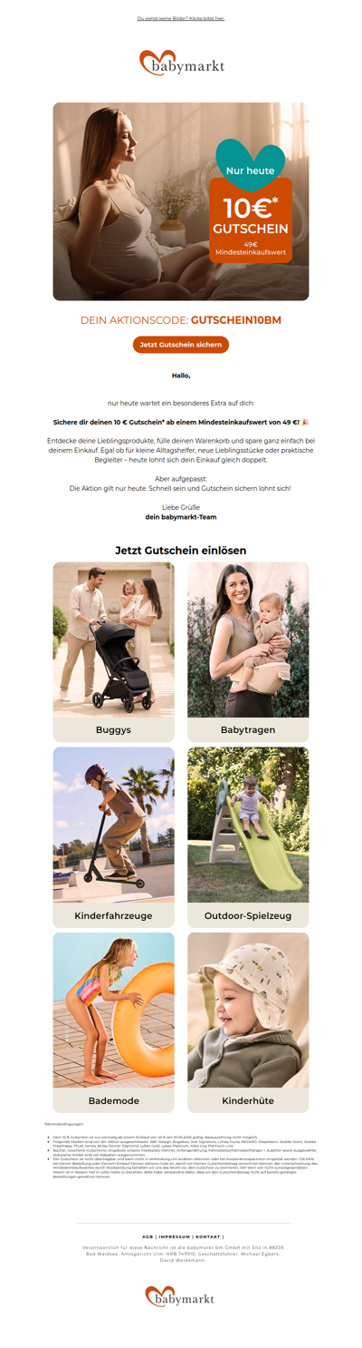 💥 Nur HEUTE: 10 € Gutschein sichern