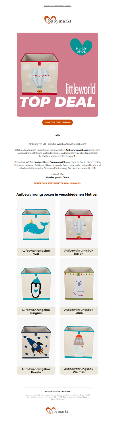 TOP DEAL: Little World Aufbewahrungsboxen🐳🦙