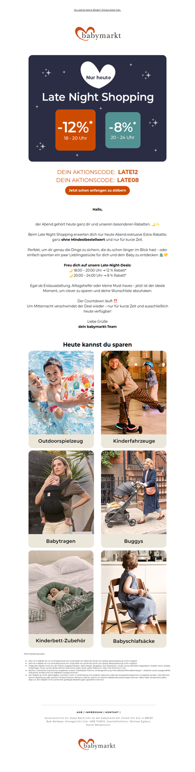 Late Night Shopping Deals nur heute!✨