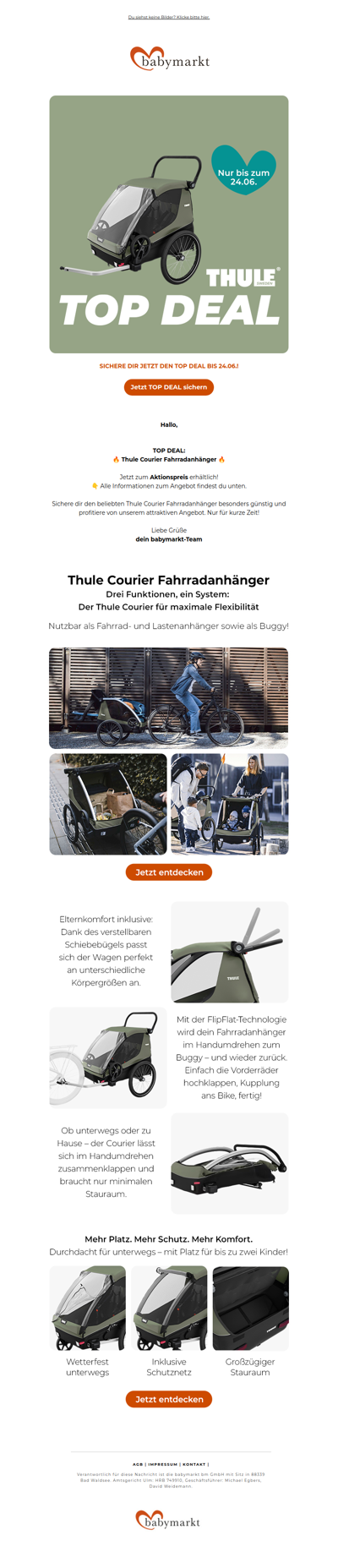 TOP DEAL: Thule Fahrradanhänger jetzt zum Sonderpreis %🔥