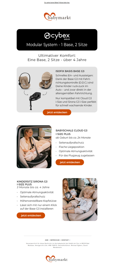 Ein System, zwei Sitze: Das CYBEX Gold Modular System!