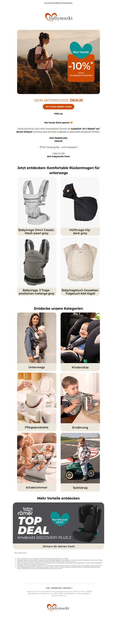 NUR HEUTE: -10 % Rabatt😍