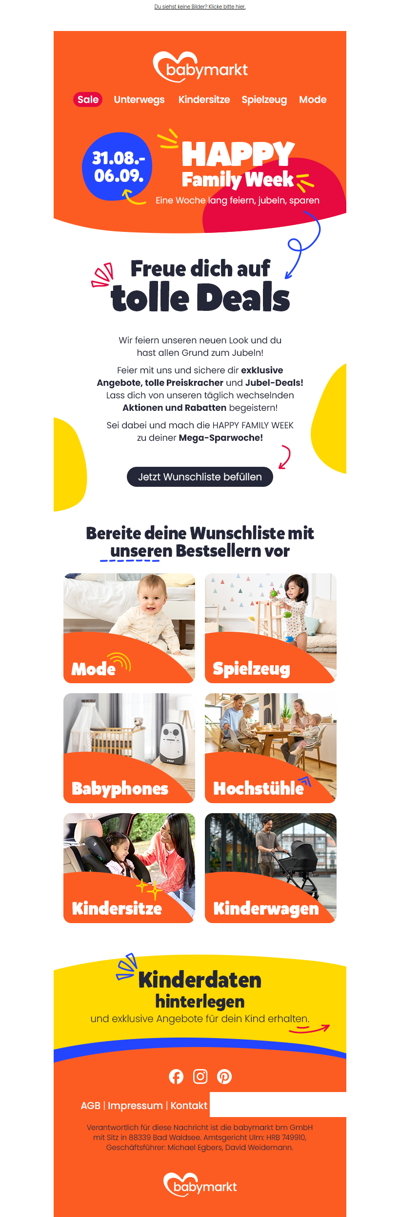 Freue dich auf tolle Deals in unserer Happy Family Week😍