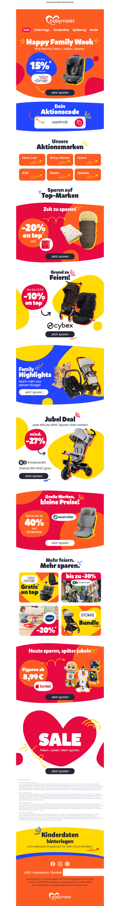 📢 Bis zu -15 % auf Maxi-Cosi, Cybex & Co.🎊