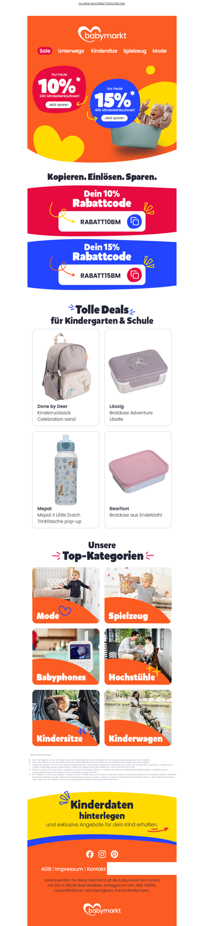 🔥 Bis zu -15 % Rabatt* für dich sichern!